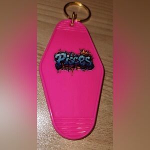 Pink Pisces Keychain